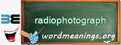 WordMeaning blackboard for radiophotograph